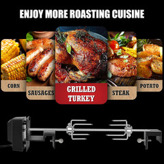 Rotisserie Accessory Attachment Compatible with Kamado Joe Classic Joe Grills, L