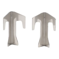 4 Pack Stainless Steel BBQ Pan Gasket Brackets for For firebox and for kettle