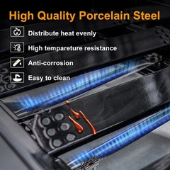 Grill Replacement Parts 4 Burner Tubes & Heat Plates for Expert 720-0789H