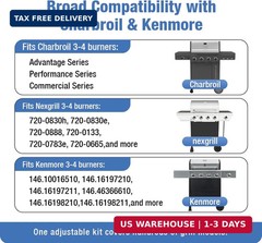 4Pack 304 Stainless Steel Adjustable Carryover Tubes – 5″-9.5″ Universal Crossov