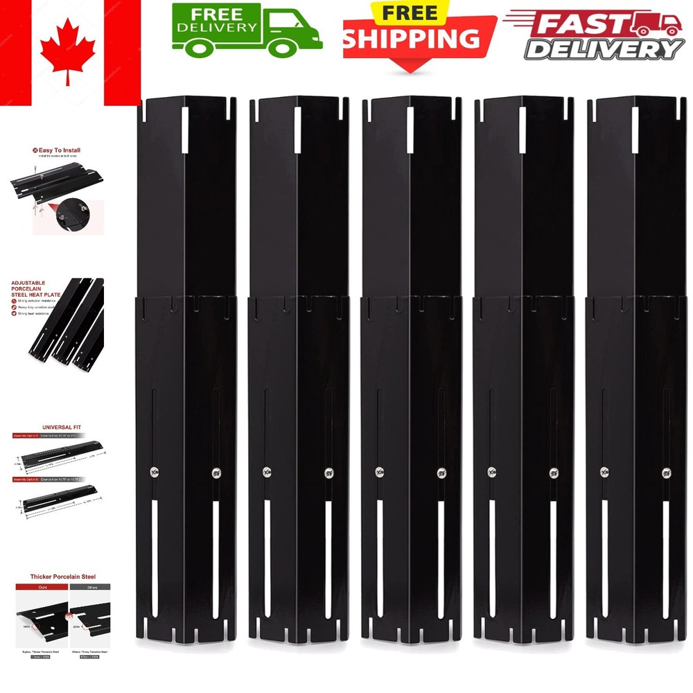 Premium Porcelain Grill Burner Covers – 5-Pack for Long-Lasting Performance