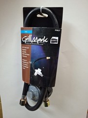 Grill Mark 810822 Stainless Steel Black Gas Line Hose & Regulator 21 L x 3 H in.