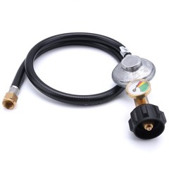 GasSaf 3Feet Low Pressure Propane Regulator and Hose Replacement for 4 FT, 4