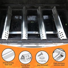 Hisencn Grill Replacement Parts for Charbroil Performance 4 pack, silver