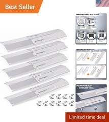 Stainless Grill Heat Deflector Shields for Nexgrill & Charbroil – 5 Pack