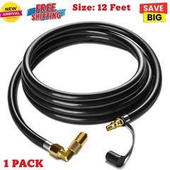 12Ft RV Propane Quick Connect Hose w Elbow Adapter for Blackstone 22″, 17″ Grill