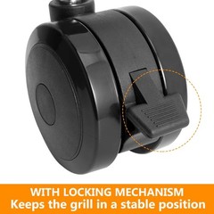 69828 Locking Grill Caster Wheels Replacement for Weber Spirit 300 & 200 Gril…