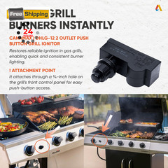 Canamax DHLG-12 2 Outlet Push Button Grill 2 Outlet, As pictured