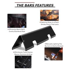 7636 & 67046 Flavorizer Bars for Weber Spirit II E-310 310 300 Grill 5 Pack