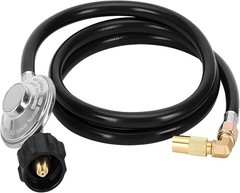 12FT Propane Gas Pit Grill Hose and Regulator for LP BBQ Gas Grill 3/8″ Female