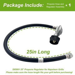 25″ Propane Regulator for Grills – Compatible with LEX, Rogue, Prestige Models