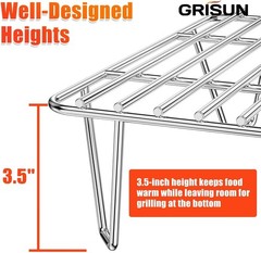 Grilling Essential! Upper Warming Rack for Green Mountain Davy Crockett Grill
