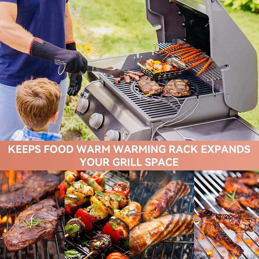 Gcostar 66044 Grill Warming Rack for Weber Genesis Silver Stainless Steel Grill