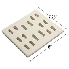 8″ x 7.25″ Replacement Ceramic Radiant Flame Tamer, Heat 8″ x 7-1/4″ (6 pcs)
