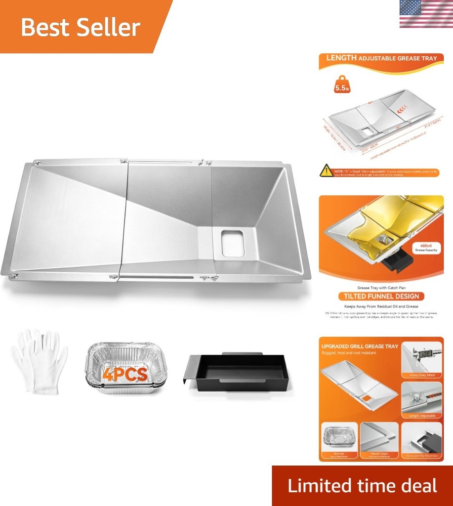 Universal Grease Tray & Catch Pan for Nexgrill and Charbroil Models