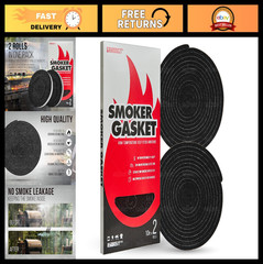 2-Pack 10ft High-Temp Grill Seal Gasket – Smoker Felt Accessories, Heat Locking,