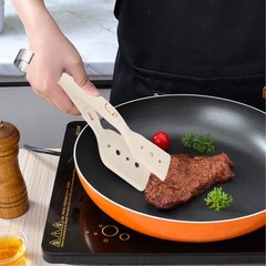 Multifunctional Silicone Kitchen Cooking Tongs Sturdy BBQ Clamp and Spatula