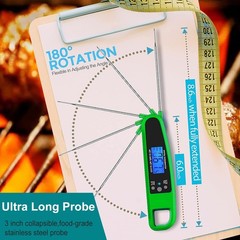 LIKEPAI Instant Read Meat Thermometer for Kitchen Cooking, Ultra Fast Green