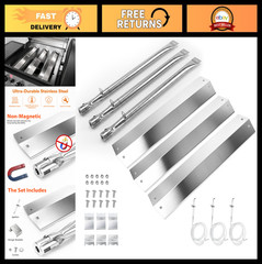 Stainless Steel Burner Tube, Heat Plate Tent & Ignitor for Chargriller Grills