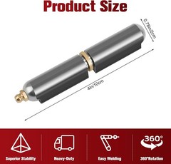6 PCS BBQ Smoker Weld on Bullet Hinges Carbon Steel Weldable Barrel Hinges Heavy
