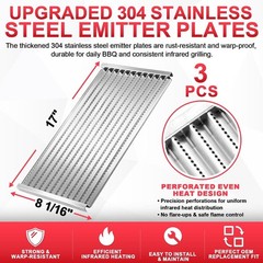 Stainless Steel Emitter Plates for Charbroil Grills