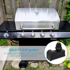 DHLG-3T Grill Igniters for Charbroil Ignitor Replacement Kit, 3 Outlets AAA Batt