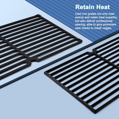 Grill Replacement Parts for Brinkmann 810-3660-S, Replacement Grates, Heat Plate