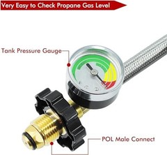 Mensi Propane Gas Hose 3/8″ Fittings 1/4″ NPT Male 3/8″ Male Flare 1/4