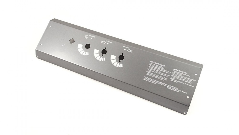 Grill Part # 10194-E555 – Control Cover Lrg 3v Blk Chrm S/b