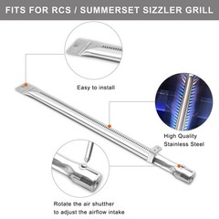 DCS BBQ Grill Smkoer Burner 213467, Stainless Steel, 18″