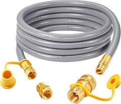 12 FT 1/2″ ID Natural Gas Hose with Quick Connect Fitting, Natural Gas Conver…