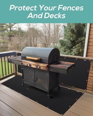 FIREWESS Heat Shield Behind Grill 3’x6′ Heat Shield Mat for Deck Fence, Raili…