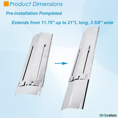 Adjustable Stainless Steel Grill Heat Plates – 4-Pack, 11.75″ to 21