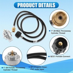 F273699 Propane Fuel Filter with 6FT Propane Hose Compatible with Model F273702