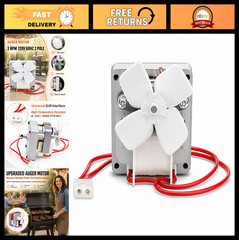 Universal 2.0 RPM Auger Motor Replacement for Wood Pellet Grills – 120V, 60Hz
