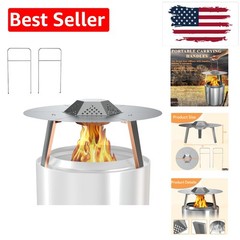 FirePit Heat Deflector for Solo Stove Bonfire 19.5″, Portable Heat Diffuser w…
