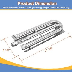 Derurizy Stainless Steel Burner Tube Gas Grill Replacement Parts for Select V…