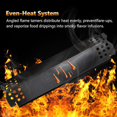 Flame Tamers Replacement for Nexgrill 720-0830H Grill Heat Plate Porcelain Steel