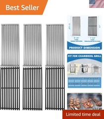 Enhanced Searing Grill Grate & Emitter Plate Combo for Charbroil Infrared Grills