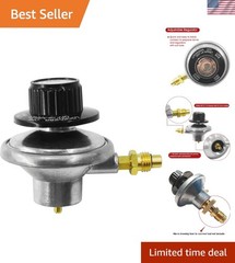 Compact Aluminum Propane Regulator for 1 LB Tanks – Adjustable Nozzle Included