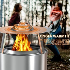 FirePit Heat Deflector for Solo Stove Bonfire 19.5″, Portable Heat Diffuser w…