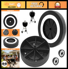 6″ BBQ Replacement Wheels for Weber Grill – Fits 18″ & 22″ Charcoal Kettles
