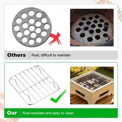 2 Pack Grill Grate Replacement, Steel Grill Grates for BBQ Parts [3.74 Inch]