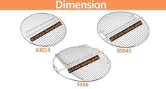 Heavy Duty Plated Steel Hinged Cooking Grate and Lower Grate, Charcoal Grate for