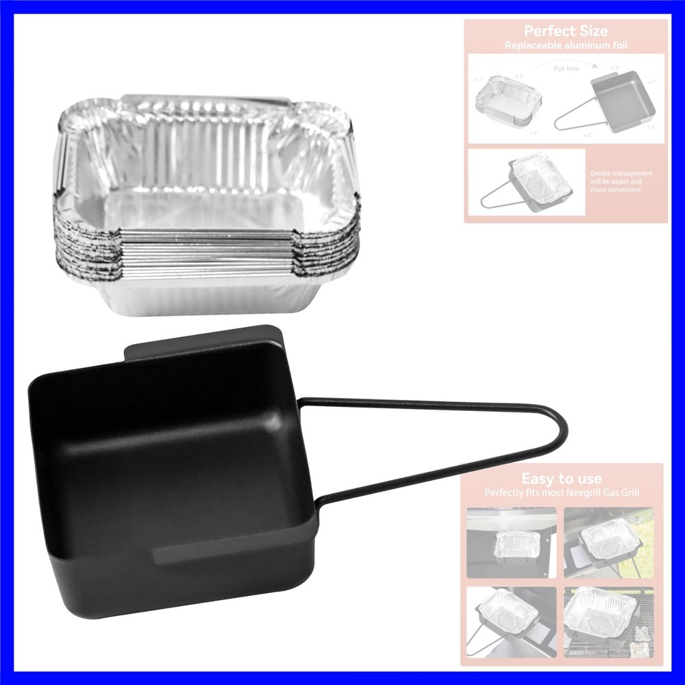 720-0830H Grill Drip Pan Kit, Grill Grease Drip Pan & Catcher Cup for Nexgril…
