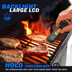 Meat Thermometer Digital, Instant Read for Grill and Black