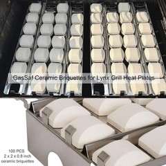 Turbo/Nexgrill Gas Grill Ceramic Briquettes, Set of 100 pcs