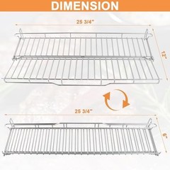 66044 Grill Warming Rack for Weber GS4 Genesis II 300 Series, Genesis II E310 E3
