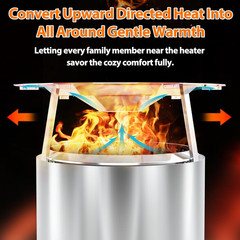 Heat Deflector for Solo Stove Bonfire 19.5″, 304 Stainless Steel Portable Heat D