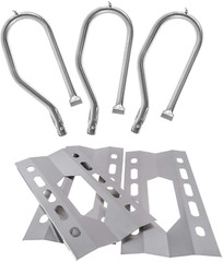 BBQ Gas Grill Heat Plates Burners 3-Pack 17 5/16″ x 8 3/8″ for Kirkland Nexgrill
